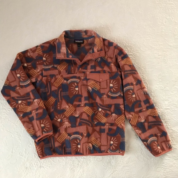 Patagonia Lightweight Synchilla Snap-T in Canyon Block (pattern discontinued) - Picture 2 of 7